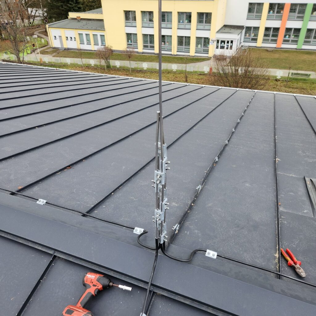 Bleskozvod Ružomberok – realizácia na objekte univerzity